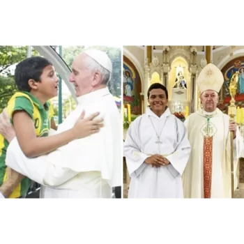 120693 Menino que abraçou o Papa Francisco na JMJ do Rio entra para a vida religiosa