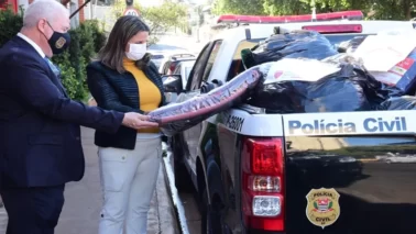 VÍDEO: Polícia Civil doa 6.380 peças para Fundo Social da Solidariedade